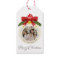 Watercolor Merry Christmas Photo Gift Tag