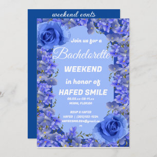 Watercolor Miami Skyline Tropical Beach Island Inv Invitation