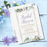 Watercolor Midsummer Floral Lavender Bridal Shower