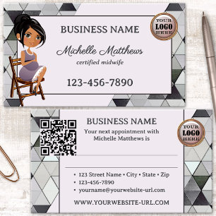 Watercolor Midwife Appointment Business Card