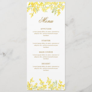 Watercolor Mimosa Classic Menu