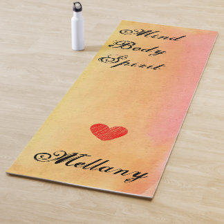 Watercolor Mind Body Spirit Personalised Yoga Mat