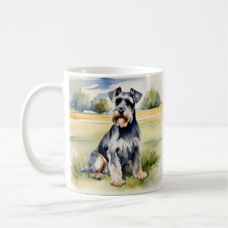 Watercolor Miniature Schnauzer – Dog Art Print Coffee Mug