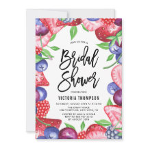 Watercolor Mixed Berries Summer Bridal Shower