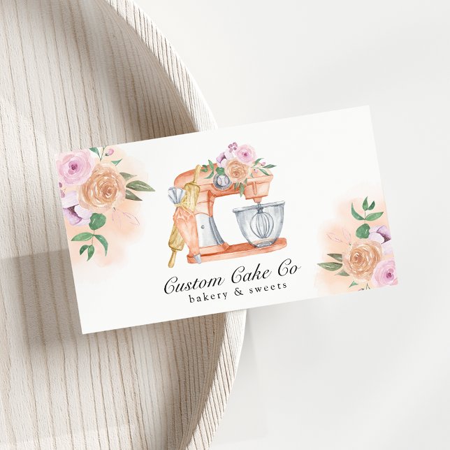 Watercolor Mixer Cake + Bakery Business Card (Creator Uploaded)