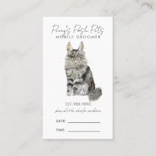 Watercolor Mobile Pet Groomer Appointment Card