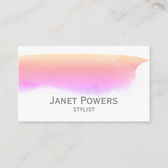 watercolor modern custom business card (Front)