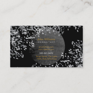 Watercolor Modern Nature Paints Black and White Business Card