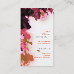 Watercolor Modern Nature Paints Brushstrokes Business Card