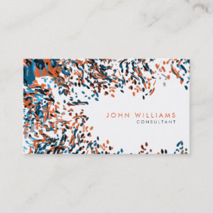 Watercolor Modern Nature Paints Brushstrokes Business Card