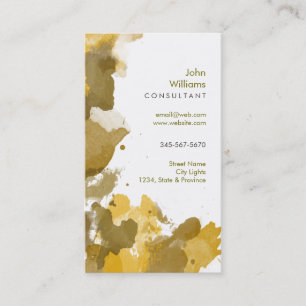 Watercolor Modern Nature Paints Brushstrokes Business Card