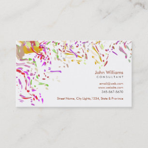 Watercolor Modern Nature Paints Brushstrokes Business Card