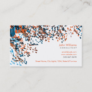 Watercolor Modern Nature Paints Brushstrokes Business Card