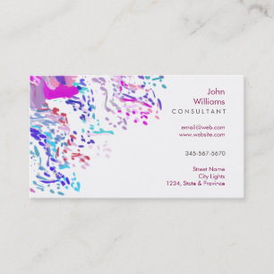 Watercolor Modern Nature Paints Brushstrokes Business Card