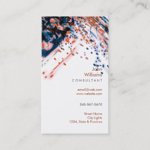 Watercolor Modern Nature Paints Brushstrokes Business Card