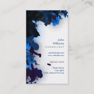 Watercolor Modern Nature Paints Brushstrokes Business Card