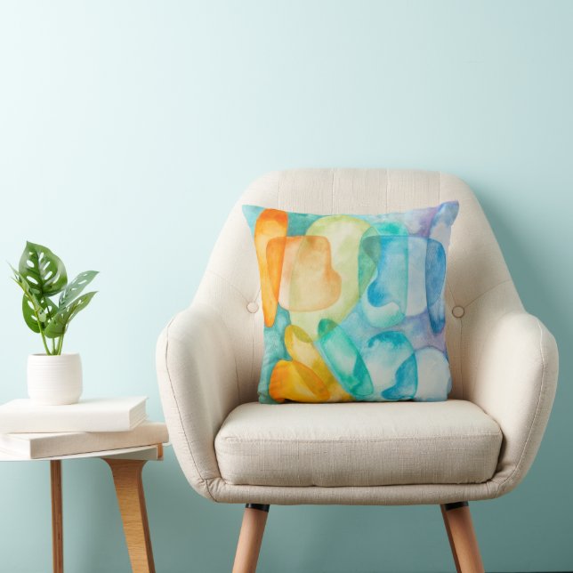 Watercolor/ Modern/ Pattern/ Print/ Pillow/ Design Cushion (Chair)