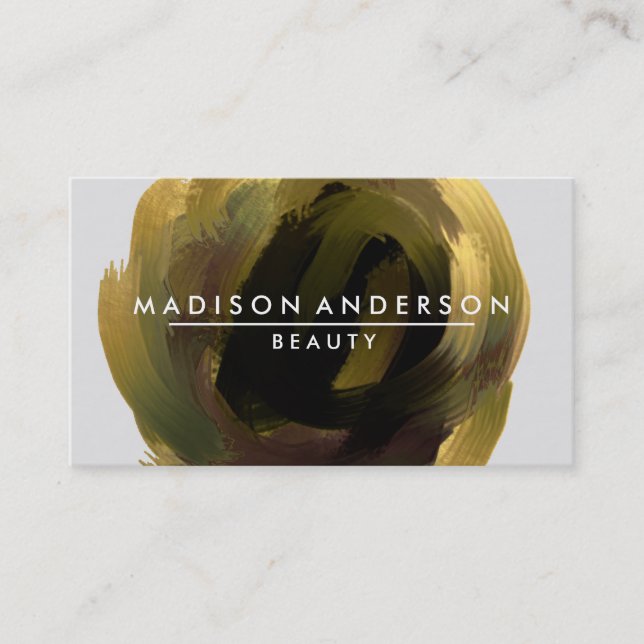 Watercolor Modern Simple & Classic Beauty Business Card (Front)