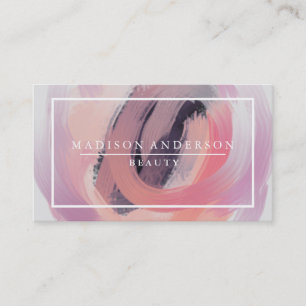 Watercolor Modern Simple & Classic Beauty Pink Bus Business Card
