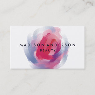 Watercolor Modern Simple Classic Black Gold Beauty Business Card