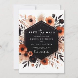 Watercolor Modern Terracotta Wedding Save The Date