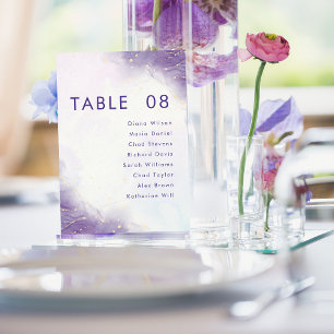 Watercolor Modern Trendy Elegant Lilac Wedding  Invitation