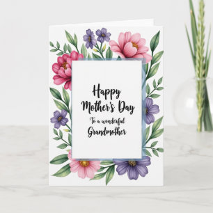 Watercolor Moms Blossom Day Card