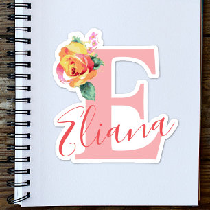 Watercolor Monogram Letter Initial Monogrammed