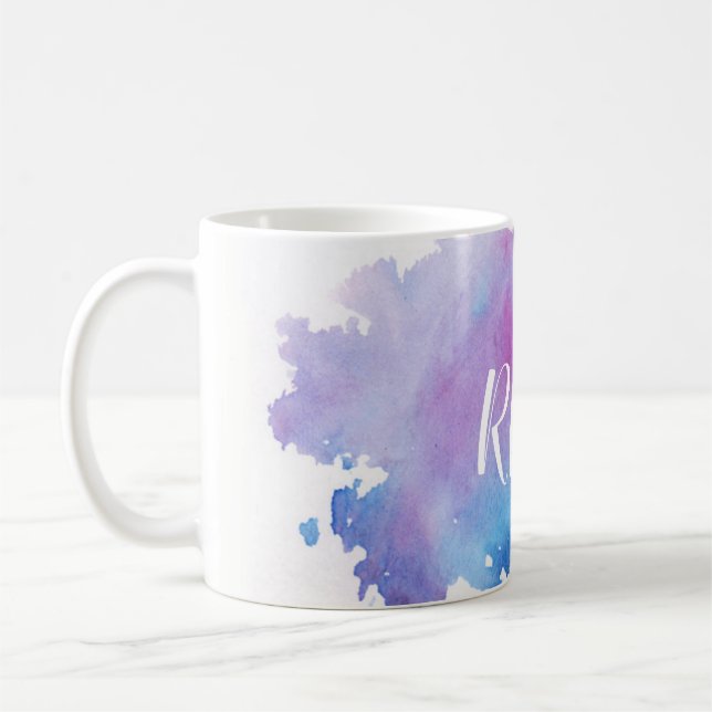 Watercolor Monogram Mug (Left)