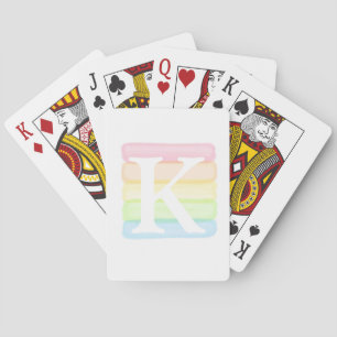 Watercolor Monogram playing cards