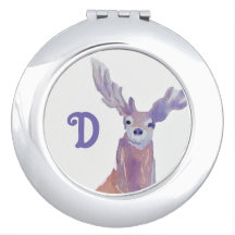 Watercolor Monogram Red Deer