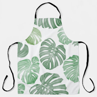 Watercolor monster, tropical seamless wallpaper. apron