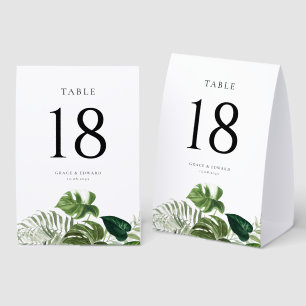Watercolor Monstera Greenery Tropical Wedding