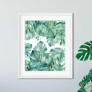 Watercolor Monstera Poster