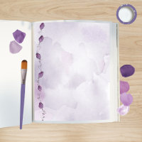 Watercolor Morada Scrapbook Paper