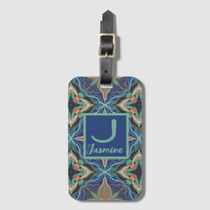 Watercolor Moroccan Marrakech Floral Personalised Luggage Tag