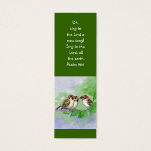 Watercolor Mother Bird Scripture Bible Bookmark