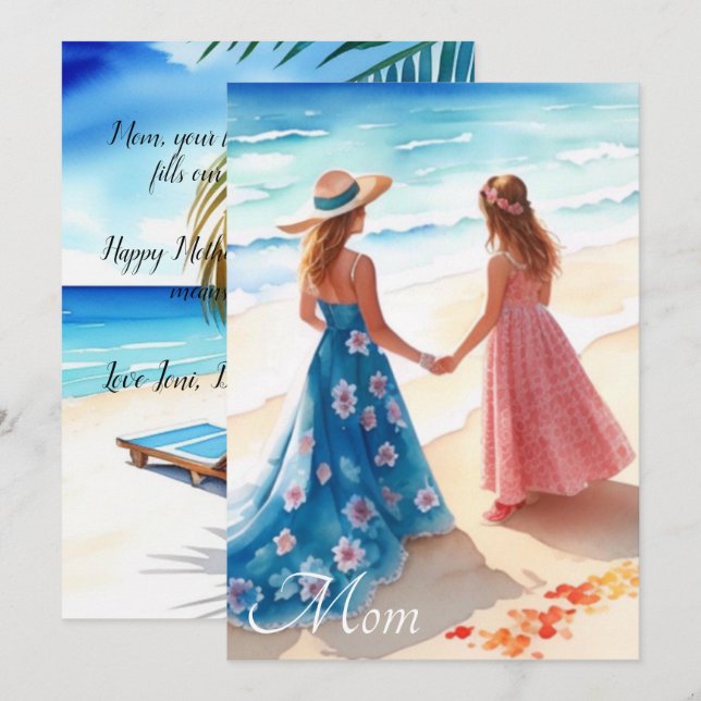 Watercolor Mother’s Day Card (Front/Back)