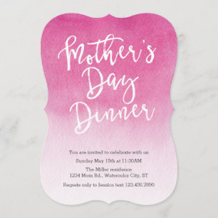 Watercolor Mother's Day Dinner Invitation