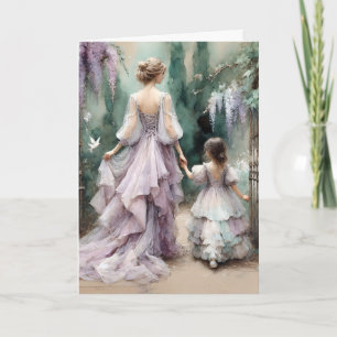 Watercolor Mother's Day Wisteria Garden Card