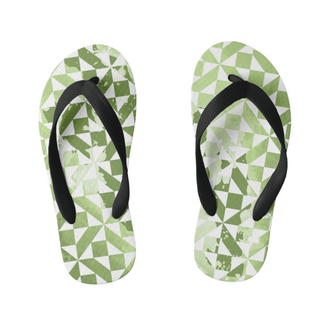 Watercolor motifs 3 kid's thongs (Footbed)
