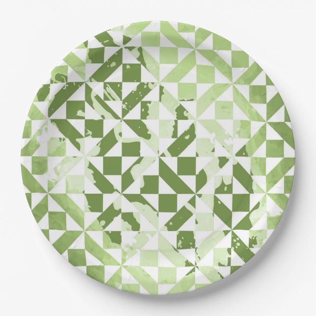 Watercolor motifs 3 paper plate (Front)