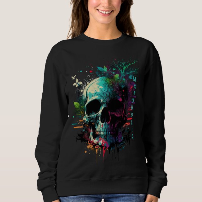 Watercolor Motoholic Sweatshirt (Front)