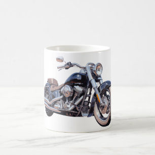 Watercolor motorcycle coffee mug
