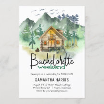 Watercolor Mountain Bachelorette Weekend