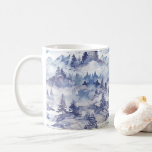 Watercolor Mountain Landscape Coffee Mug