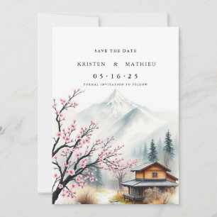 Watercolor Mountain Save The Date