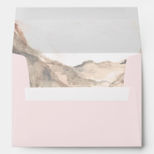 Watercolor Mountain Wedding Envelope