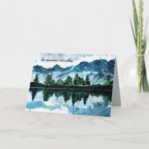 Watercolor Mountains  Card