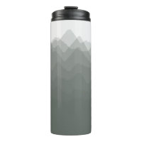 Watercolor Mountains Forest Thermal Tumbler